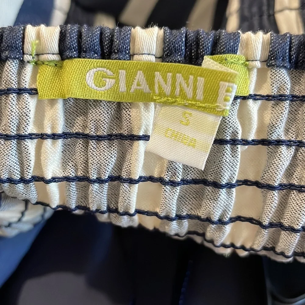 Gianni Bini navy striped sun dress - Picture 3 of 4
